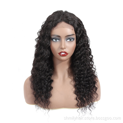 Wholesale 100% Cuticle Aligned Virgin Hair Deep Wave Human Hair Wigs Indian Human Remy Hair